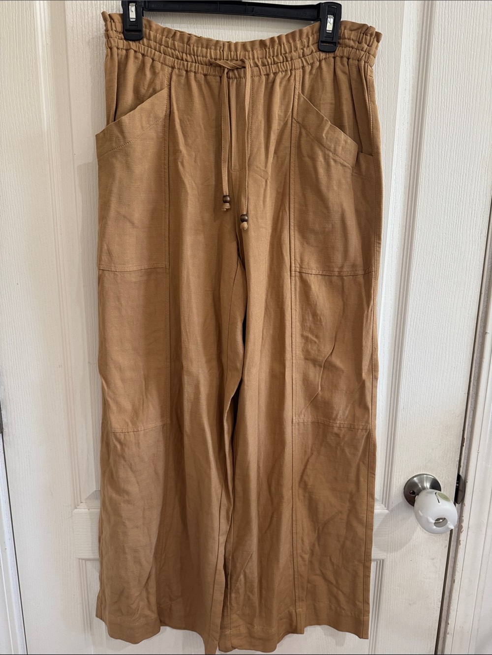 Democracy Wide-Leg Chinos in Camel